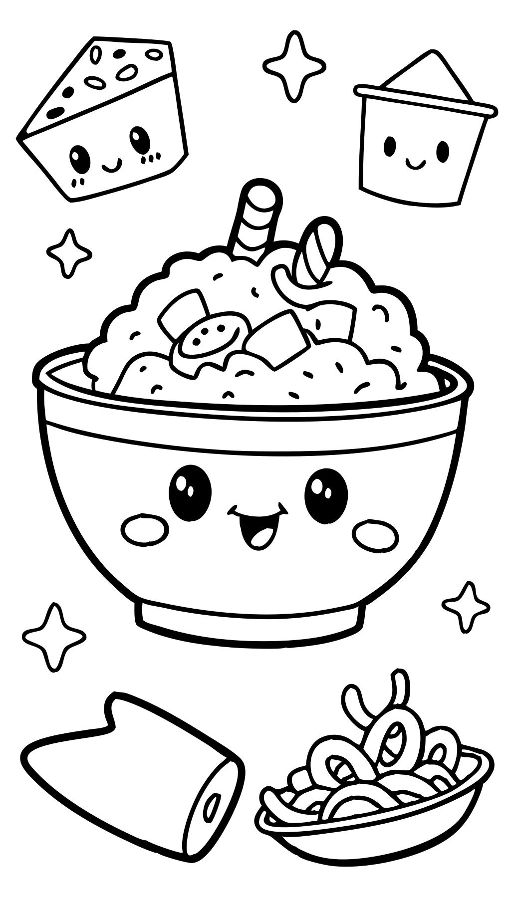 mac and cheese coloring page